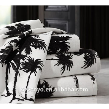 Hot sale Coconut Tree Jacquard bath towel BtT-015 wholesale